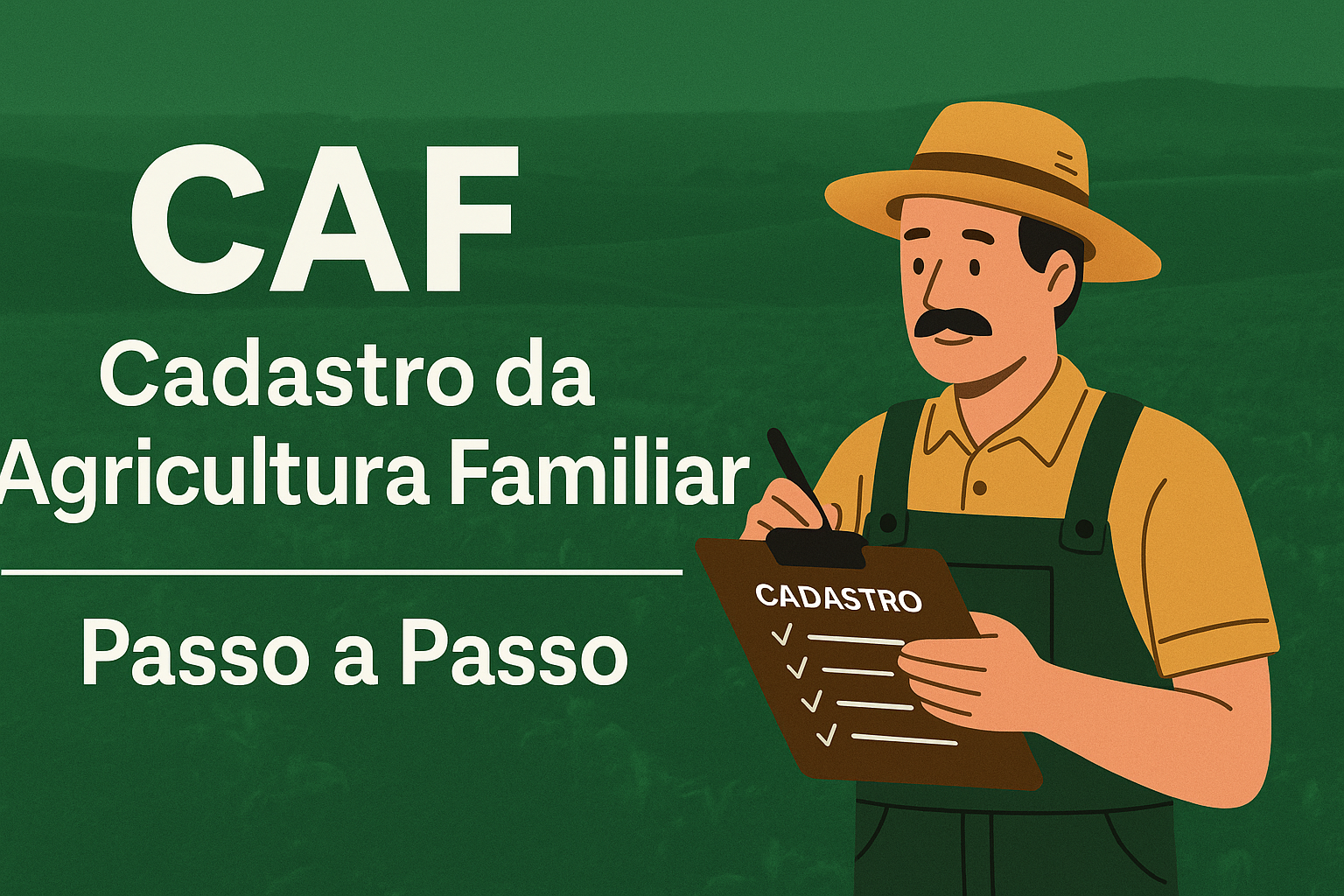 CAF (Cadastro da Agricultura Familiar) – Passo a Passo