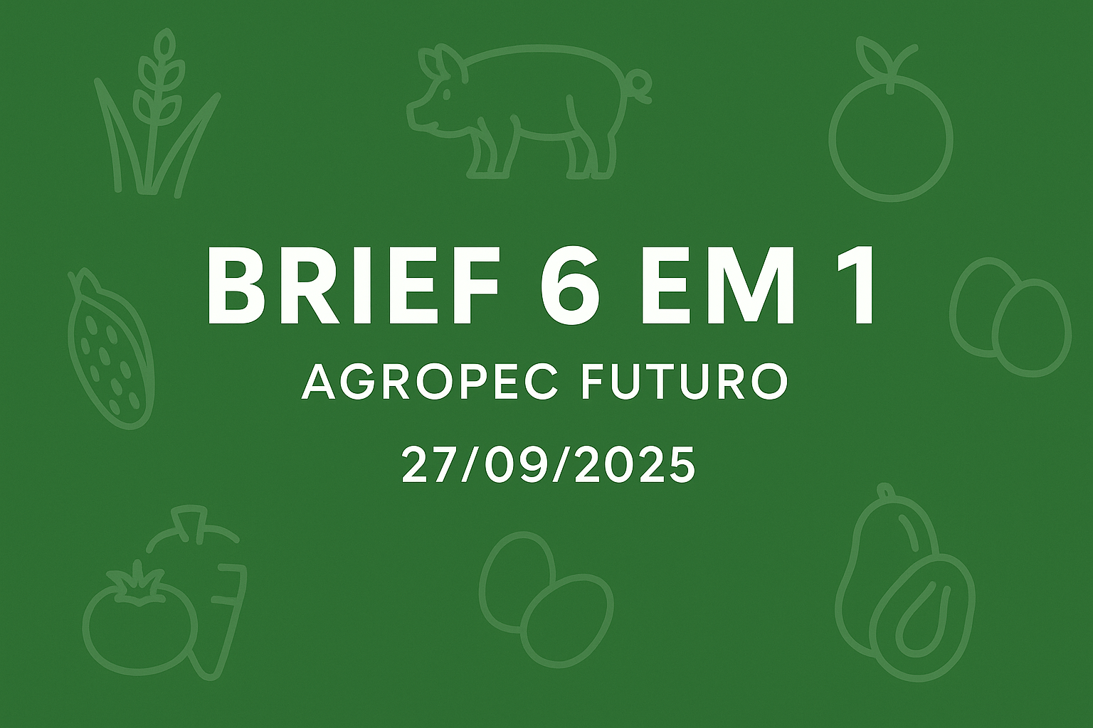 Brief Agropec Futuro — 6 em 1 — 27092025 Brief Agropec Futuro — 6 em 1 — 27092025