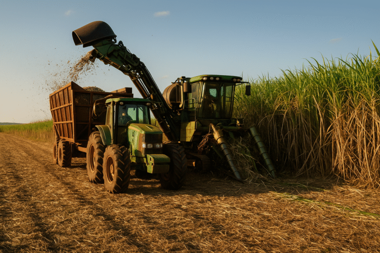 Colheita mecanizada da cana operação e logística