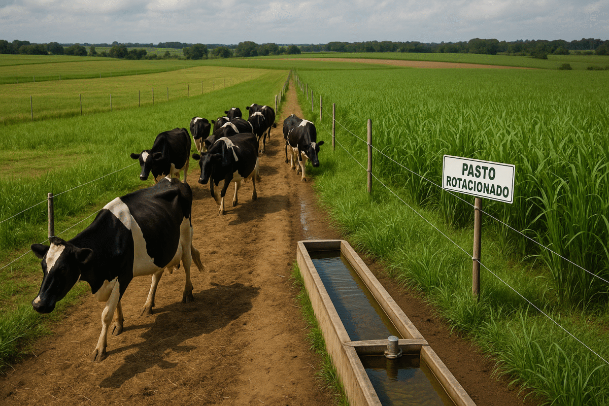 Como aumentar a produtividade do gado leiteiro com pasto rotacionado?