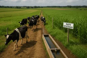Como aumentar a produtividade do gado leiteiro com pasto rotacionado