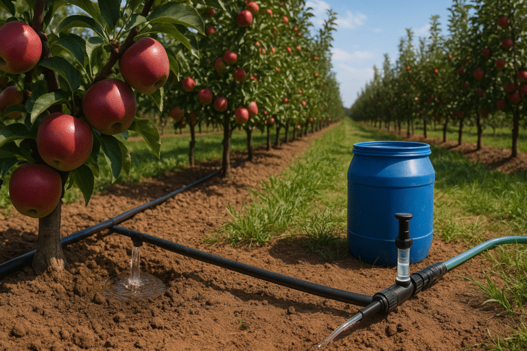 Irrigação e adubação eficientes em pomares de maçã