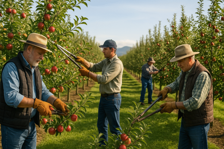 Poda, formação e manejo prático do pomar de maçã