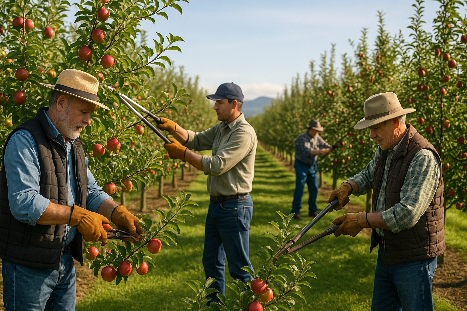 Poda, formação e manejo prático do pomar de maçã
