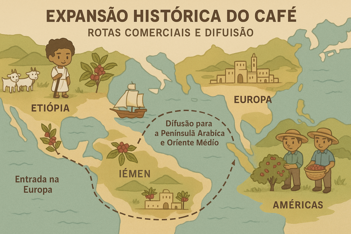 História do Café: Da Etiópia ao Comércio Global