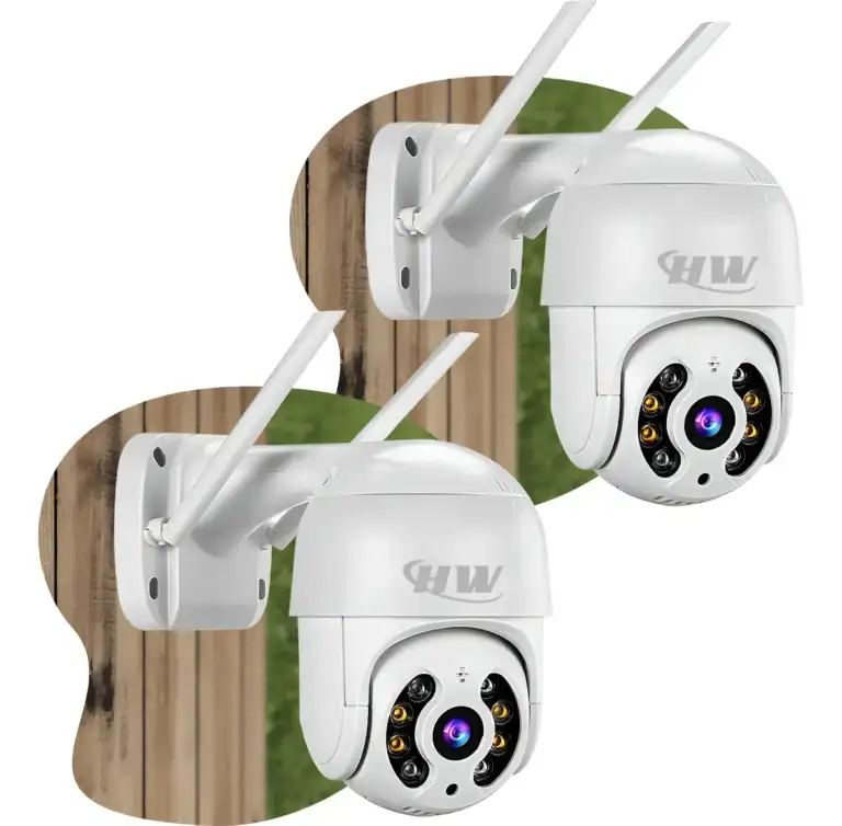 Kit 2câmera Ip Icsee Prova D'água Infravermelho Externa Wifi - Hw