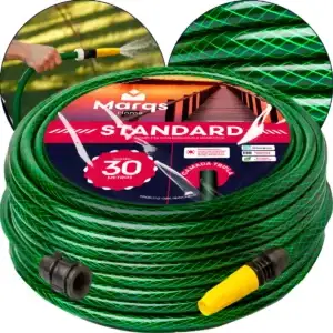 Mangueira De Jardim 30 Metros Com Esguicho Trançada Reforçada Flexível 716 Anti Dobra Irrigação Quintal Poço Lavagem Durável Marqs Home