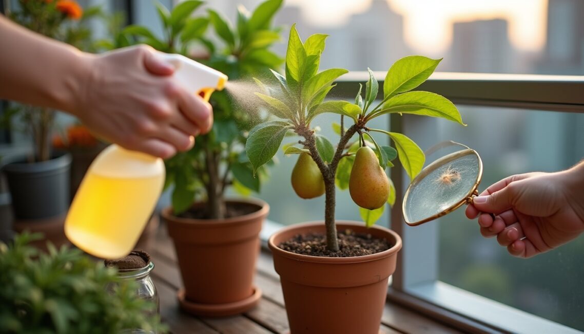 Controle de Pragas em Pera Cultivada em Vaso Orgânico Controle de Pragas em Pera Cultivada em Vaso Orgânico