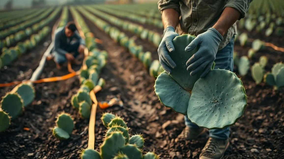 Espaçamento e Plantio de Cacto Nopal