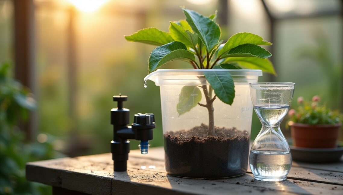 Exemplo Prático: Gotejador de 2 L/h em Vaso de 15 L