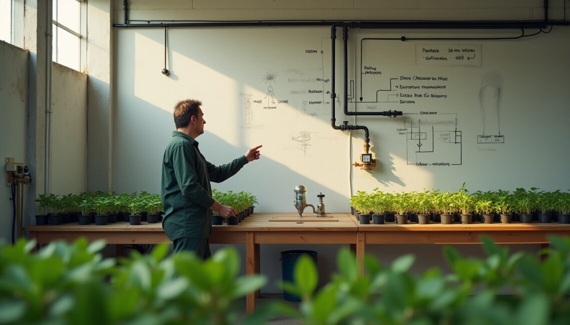 Diagrama Simples: Do Reservatório à Bandeja de Mudas