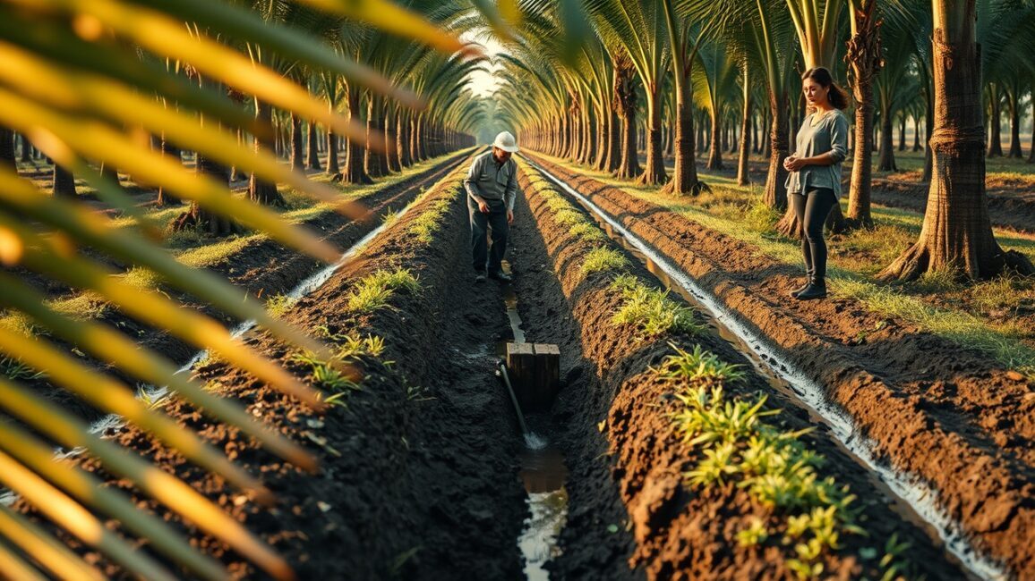 Irregularidades e Manejo em Sulcos para Irrigação Palma