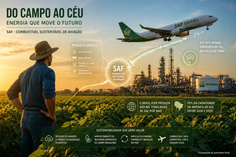 SAF O Combustível de Avião Feito do Campo que o Brasil Quer Liderar no Mundo