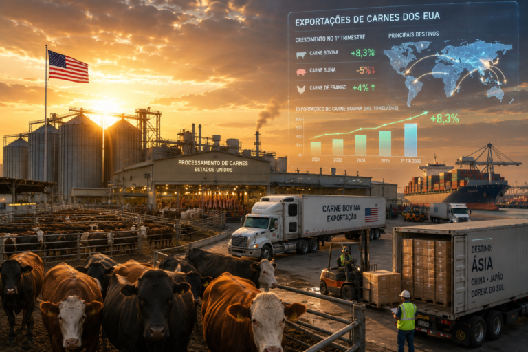 Exportações de Carne Bovina dos EUA Crescem 8,3% No Primeiro Trimestre