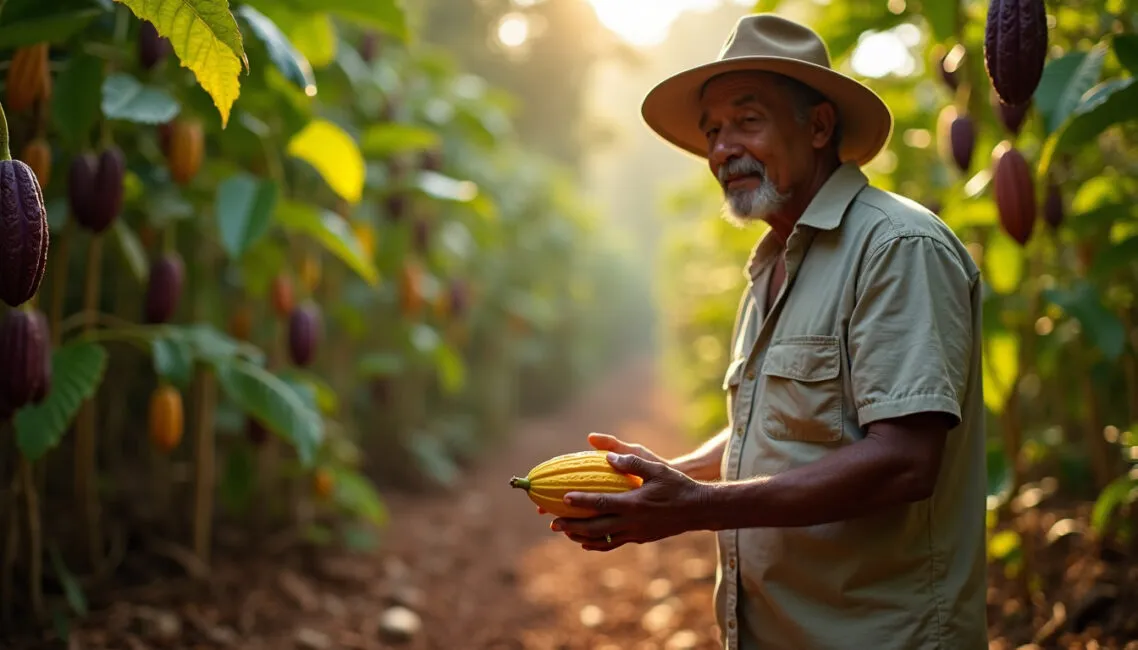 Processo de Cultivo e Colheita do Cacau no Brasil